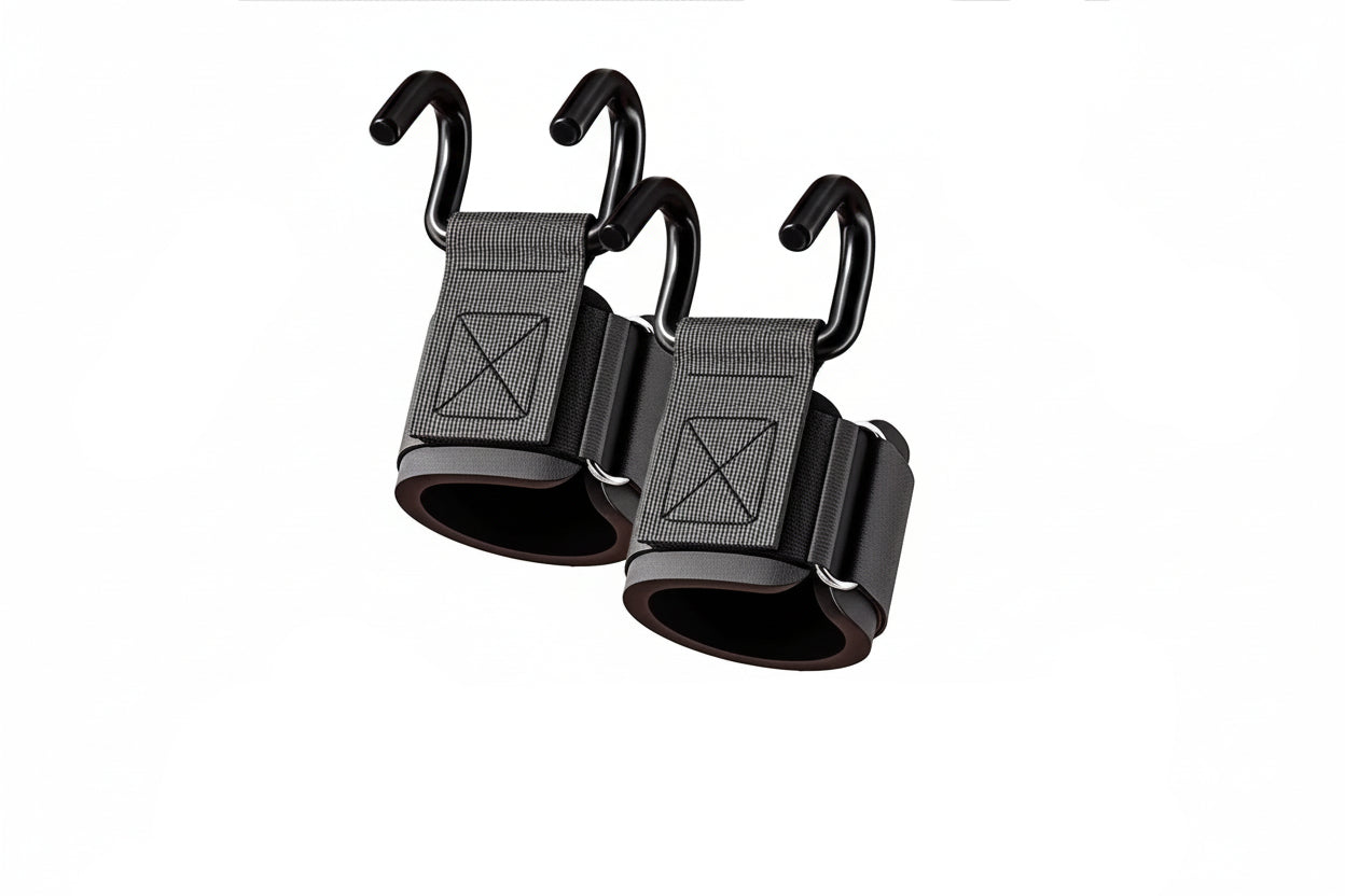 Weight Lifting Hook Grips with Wrist Wraps Hand-Bar Wrist Strap Gym Fitness Hook Weight Strap Pull-Ups Power Lifting Gloves